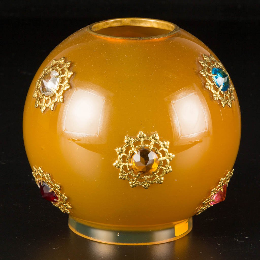 VICTORIAN JEWELED MINIATURE BALL SHADE (1 of 1)