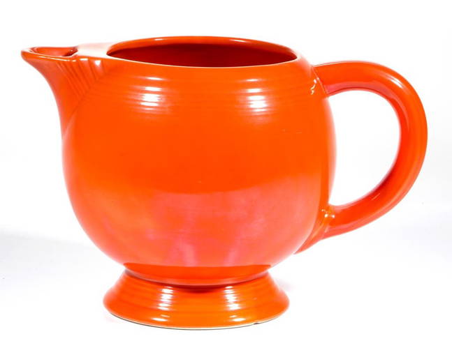 Red Fiesta Ware Ice Lip Pitcher