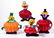 ASSORTED MURANO ART GLASS CLOWNS, LOT OF FOUR