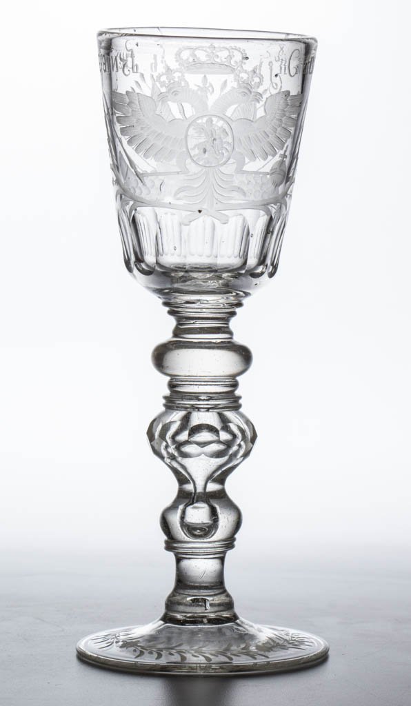 CONTINENTAL FREE-BLOWN AND ENGRAVED HEAVY BALUSTER (1 of 10)