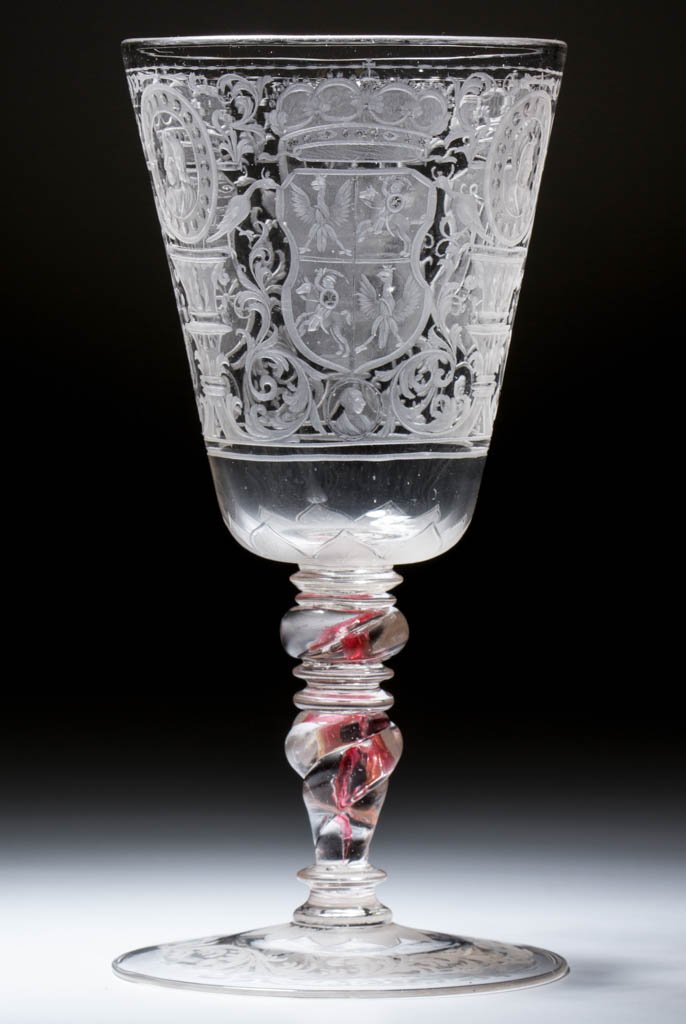 CONTINENTAL FREE-BLOWN AND ENGRAVED ARMORIAL (1 of 6)