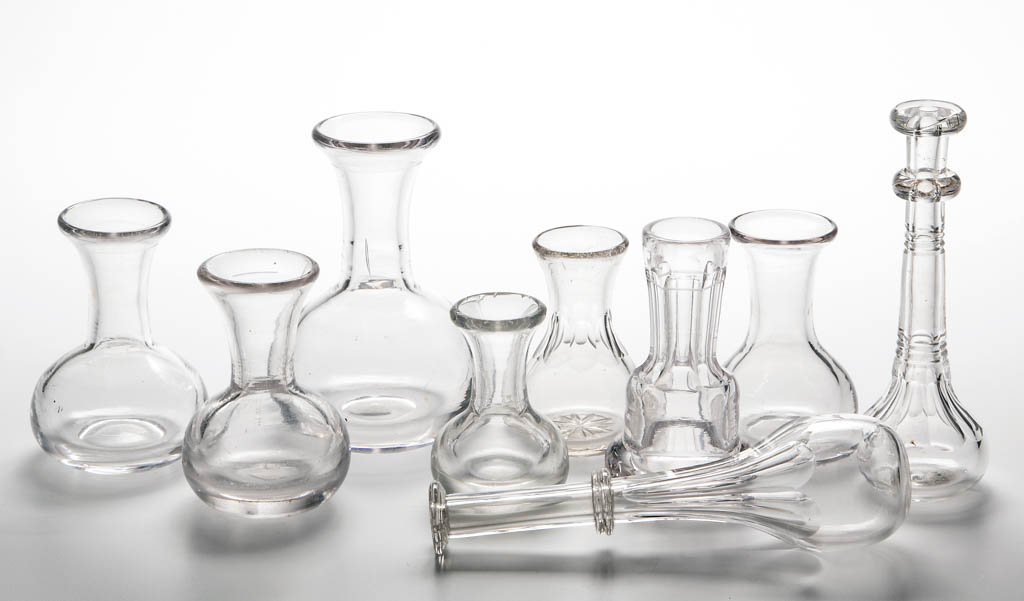 ASSORTED BLOWN DRINKING ARTICLES, LOT OF NINE (1 of 1)