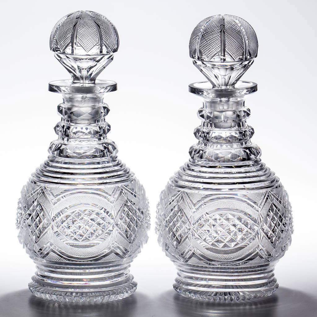 ANGLO-IRISH DIAMOND-POINT AND FINE DIAMOND CUT GLASS (1 of 1)