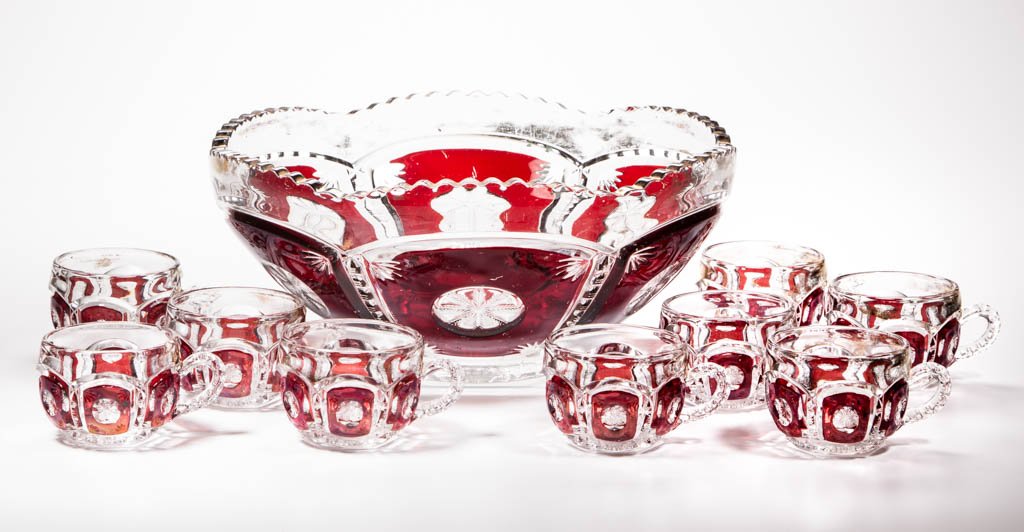 FROST CRYSTAL / PEERLESS (OMN) - RUBY-STAINED TEN-PIECE (1 of 3)