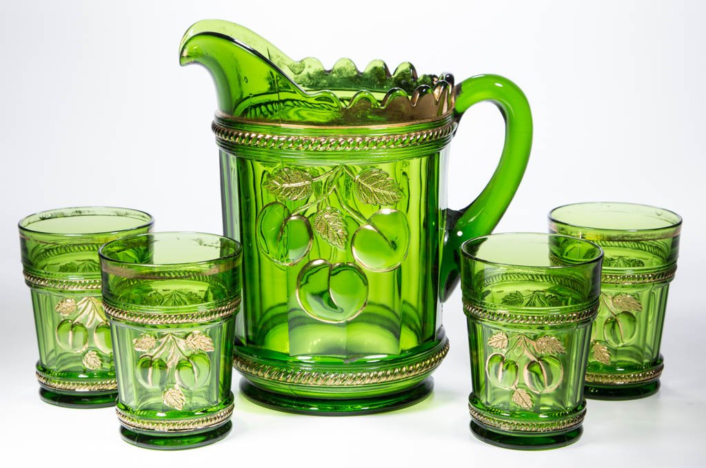 NORTHWOOD PEACH FIVE-PIECE WATER SET (1 of 1)