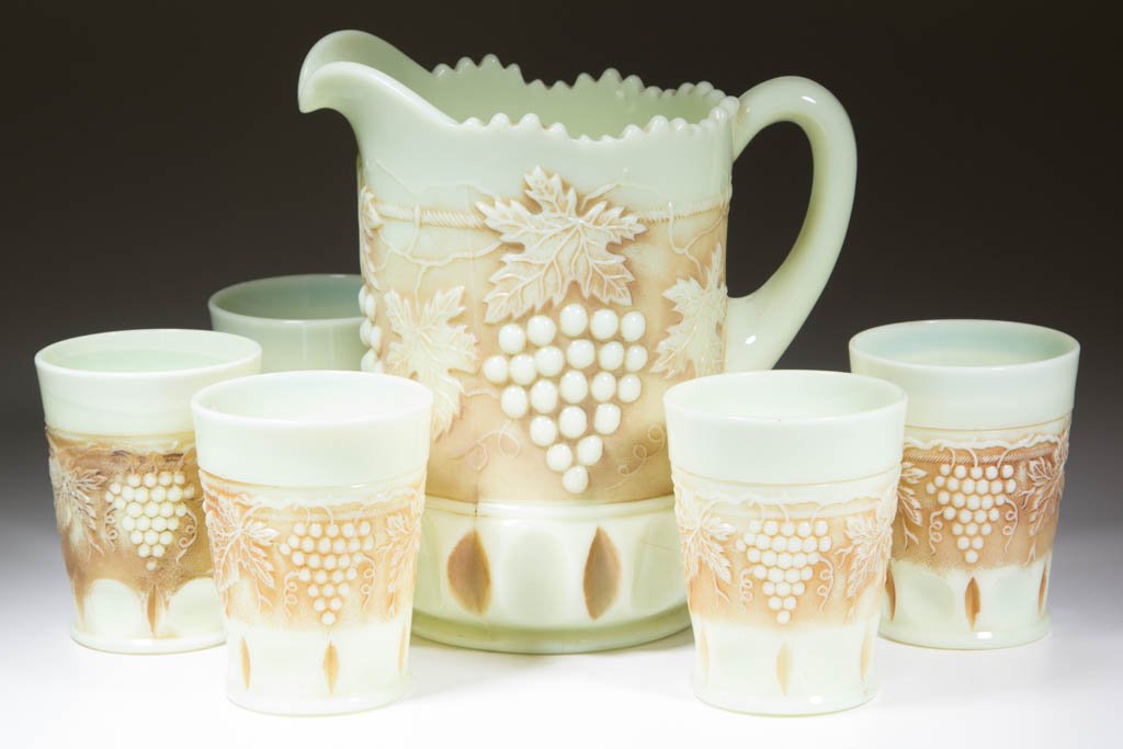 GRAPE AND CABLE SIX-PIECE WATER SET (1 of 1)