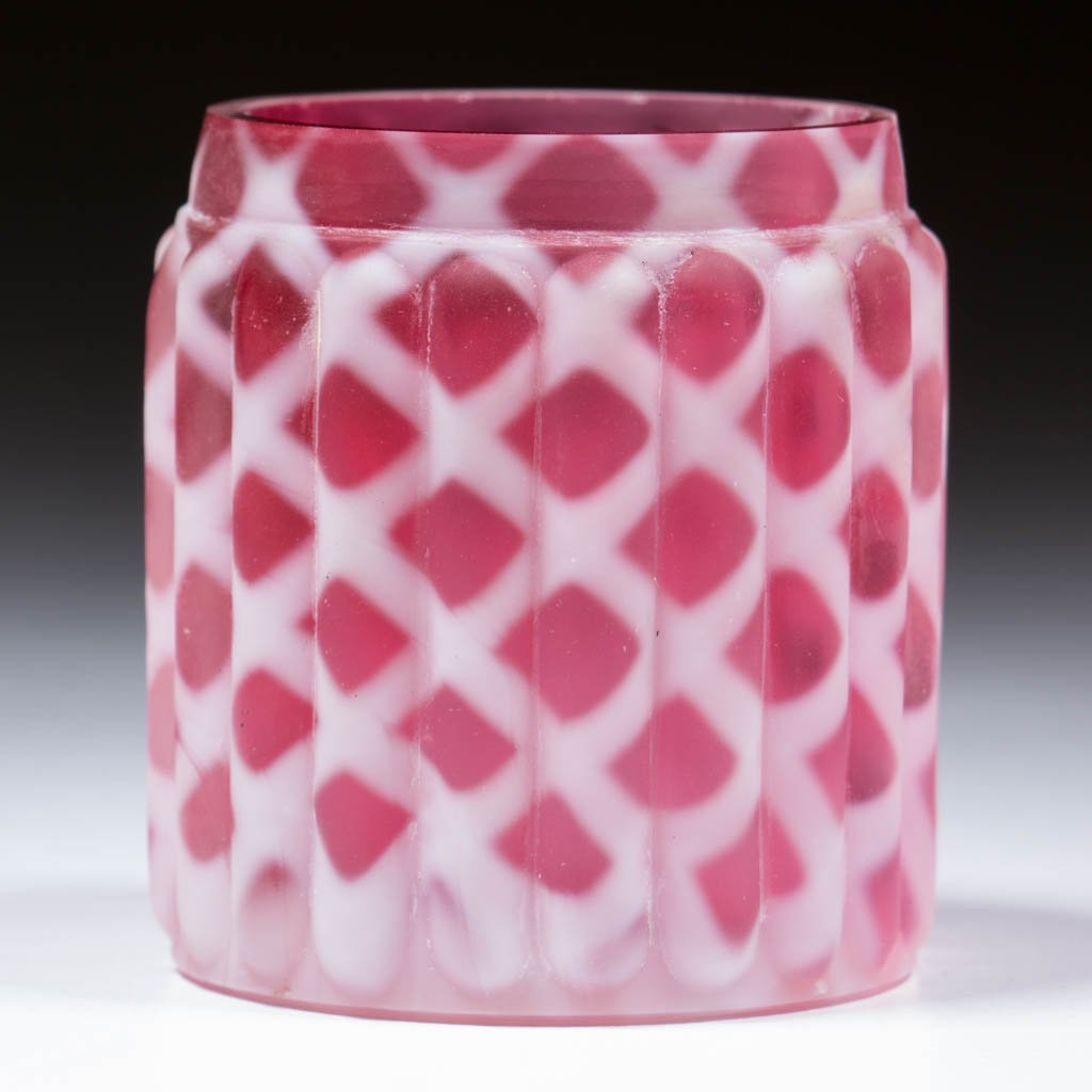 RIBBED OPAL LATTICE TOOTHPICK HOLDER (1 of 1)