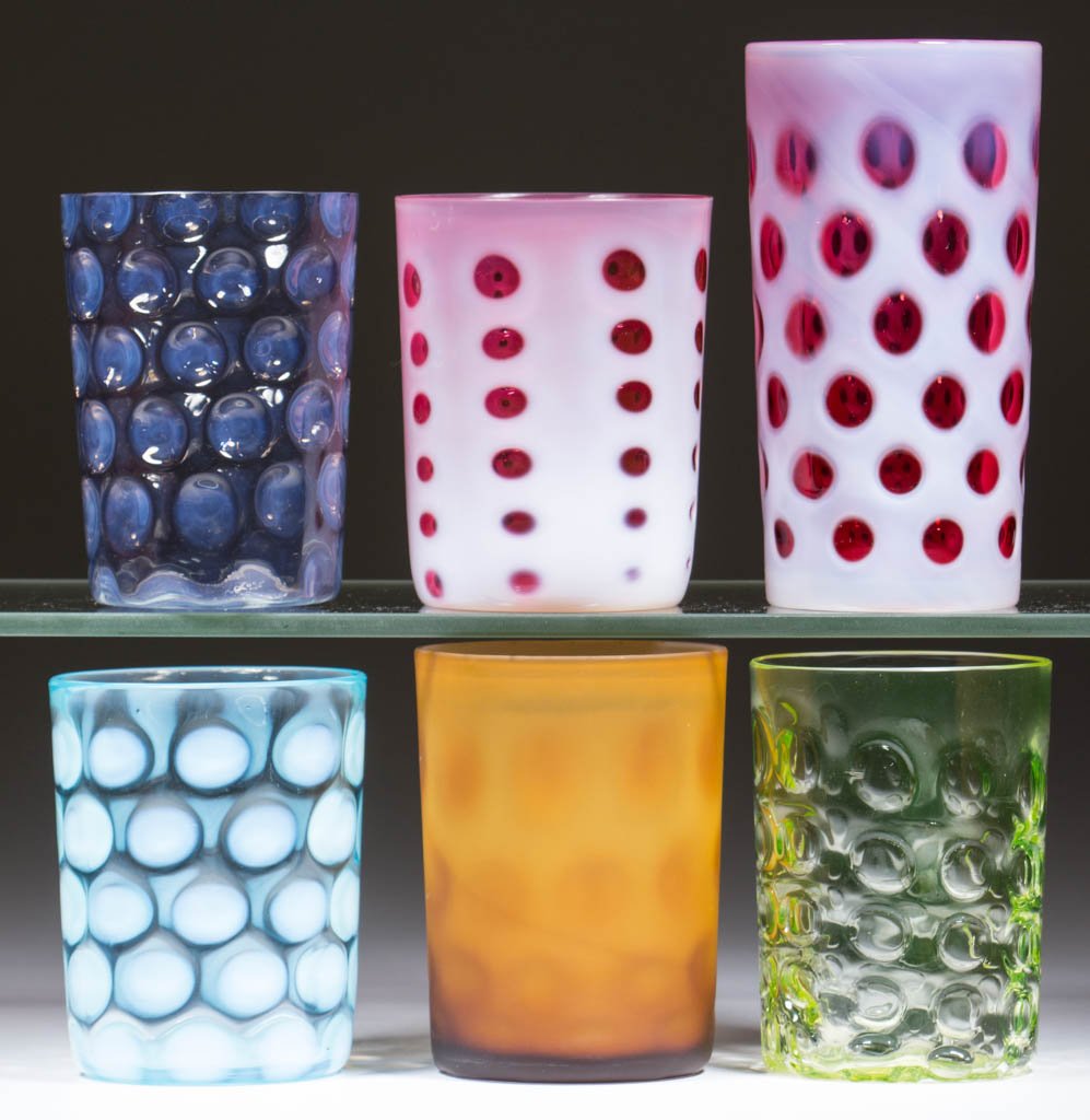 ASSORTED COIN DOT TUMBLERS, LOT OF SIX (1 of 1)