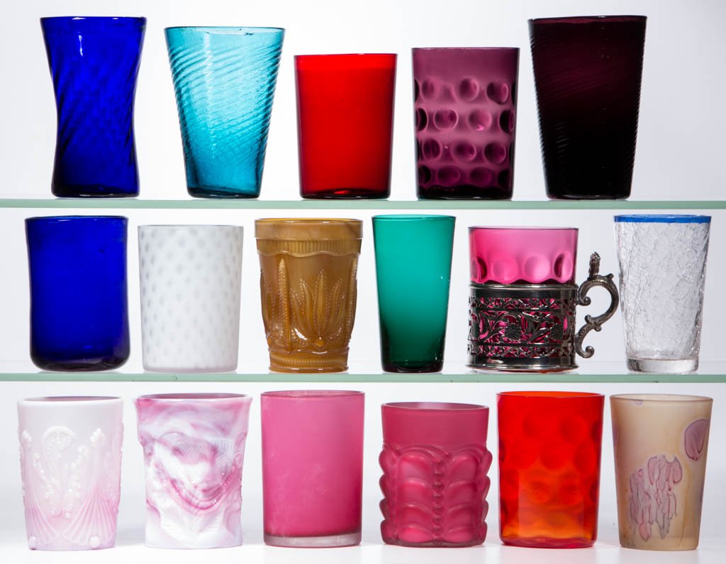 ASSORTED GLASS TUMBLERS, LOT OF 17 (1 of 1)