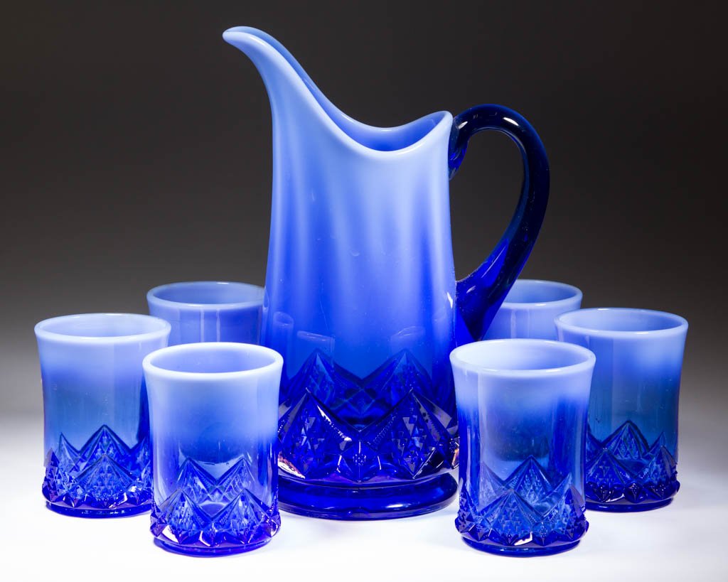 DIAMOND SPEARHEAD SEVEN-PIECE WATER SET (1 of 1)