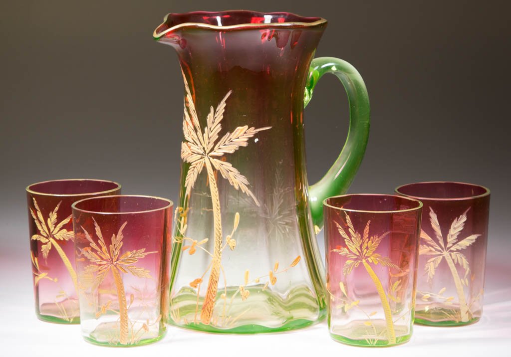 RUBINA VERDE PANEL-OPTIC FIVE-PIECE WATER SET (1 of 1)