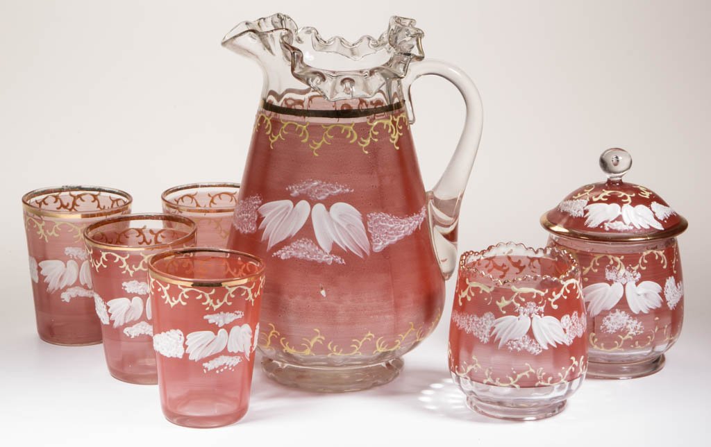 VICTORIAN DECORATED ARTICLES, LOT OF SEVEN (1 of 1)