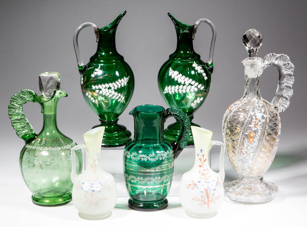 ASSORTED VICTORIAN EWERS, LOT OF SEVEN (1 of 1)