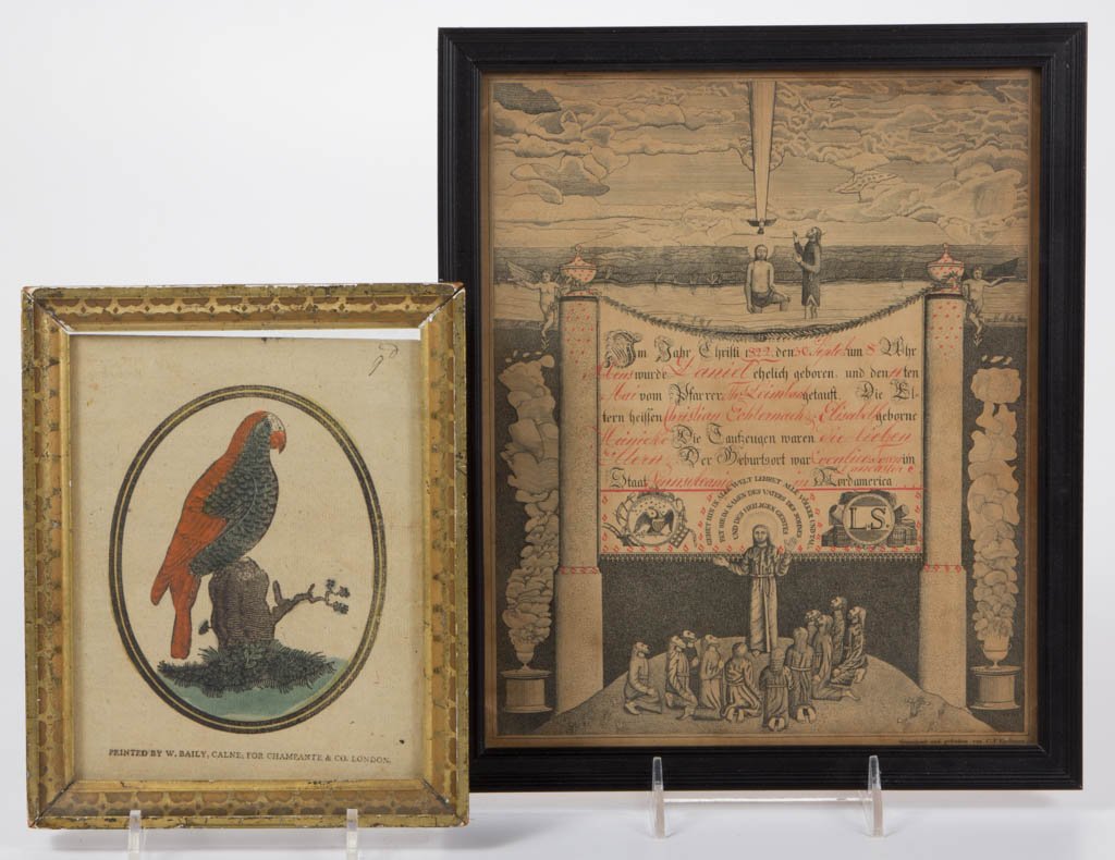 HAND-COLORED AVIARY PRINT (1 of 4)