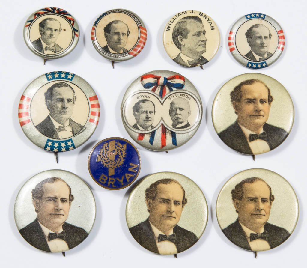 ASSORTED WILLIAM JENNINGS BRYAN POLITICAL CAMPAIGN (1 of 2)