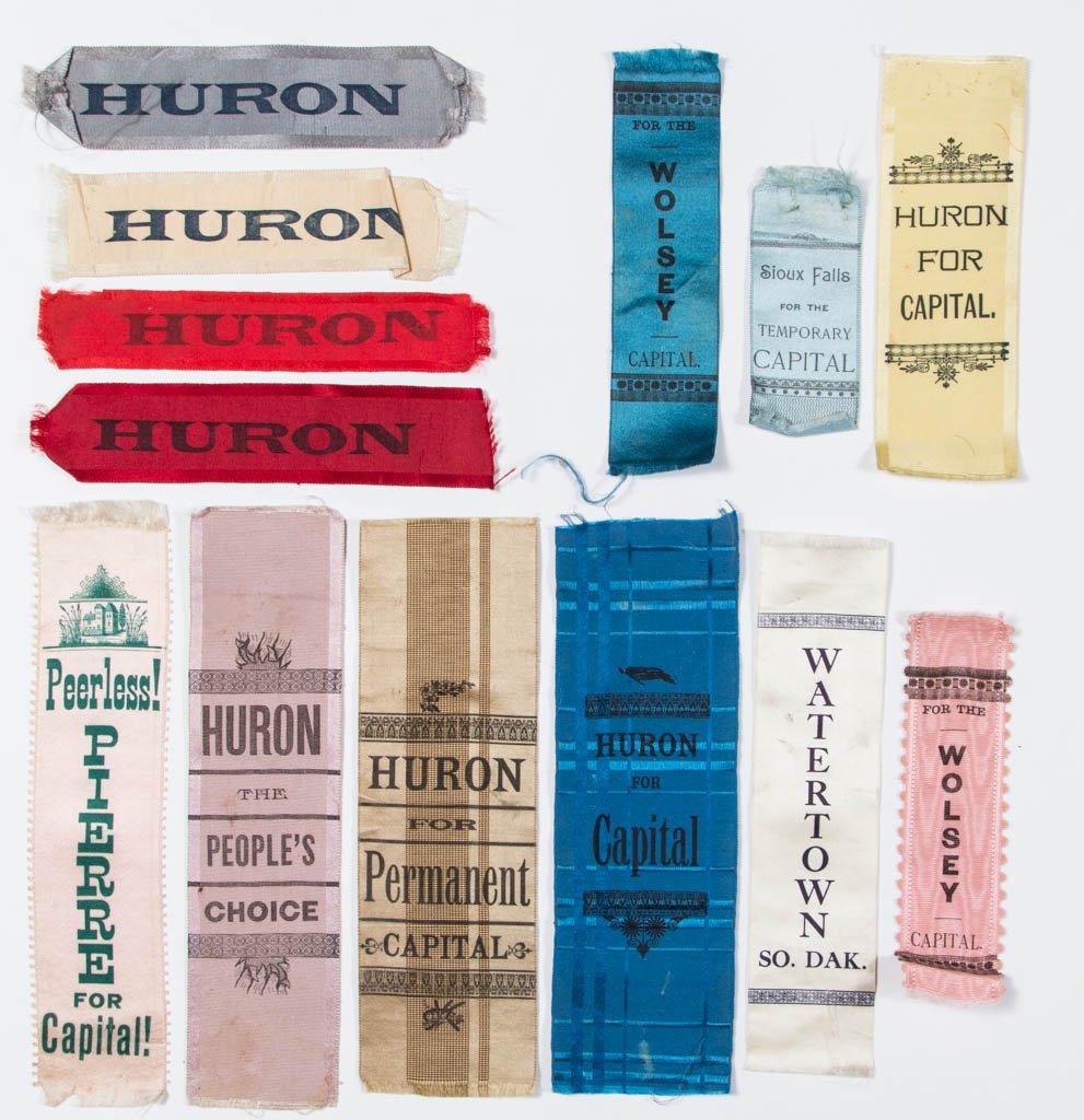 ASSORTED SOUTH DAKOTA CAPITAL SILK CAMPAIGN RIBBONS, (1 of 3)