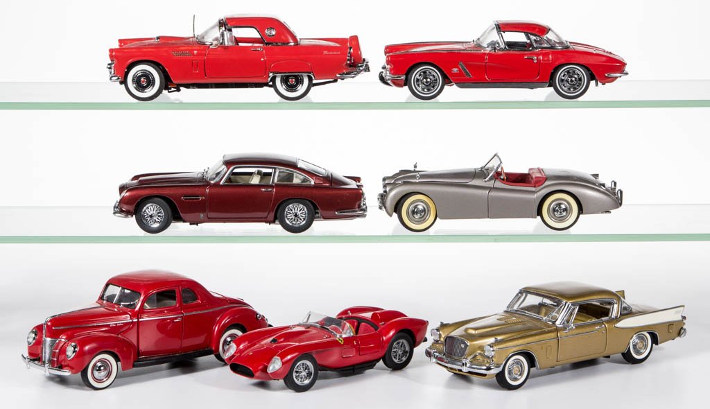 DANBURY MINT SCALE MODEL CARS, LOT OF SEVEN (1 of 1)