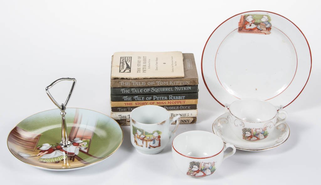 ASSORTED CHILDREN'S CERAMICS AND BOOKS, LOT OF 14 (1 of 1)