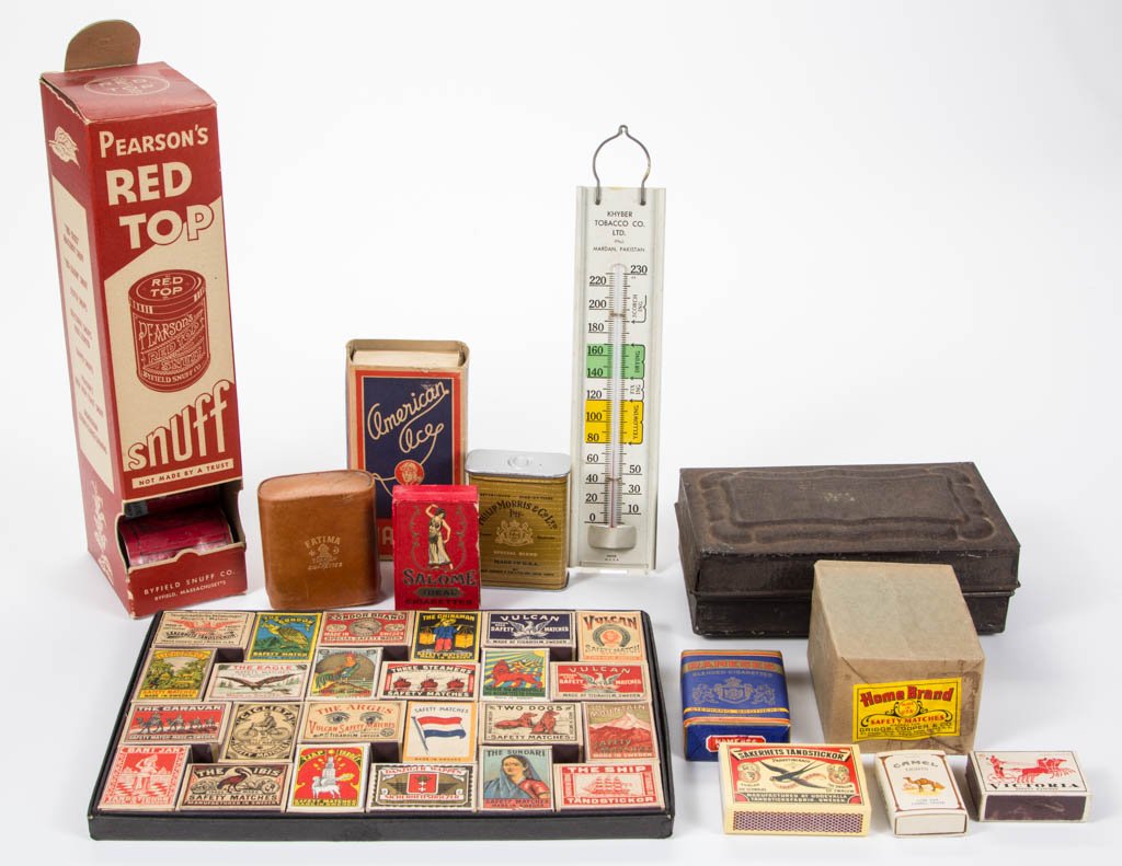 ASSORTED TOBACCO / MATCH ADVERTISING ARTICLES, LOT OF (1 of 1)