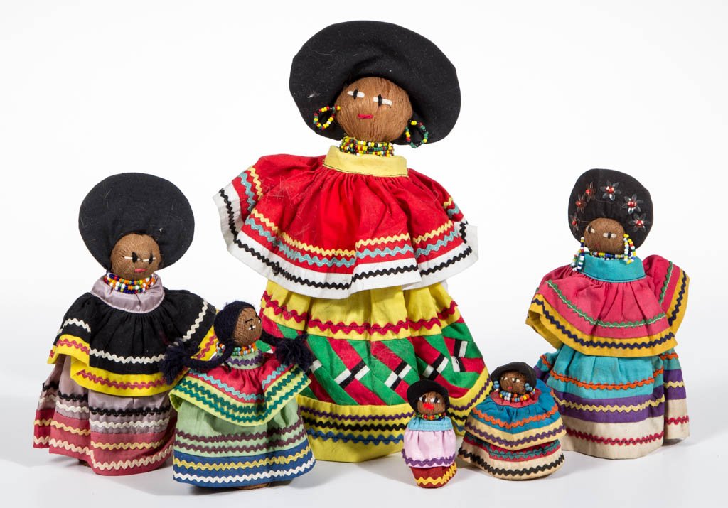 SEMINOLE DOLLS, LOT OF SIX (1 of 1)