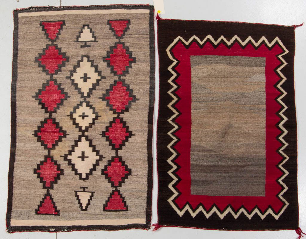 NATIVE AMERICAN / NAVAJO WEAVINGS / RUGS, LOT OF TWO (1 of 5)