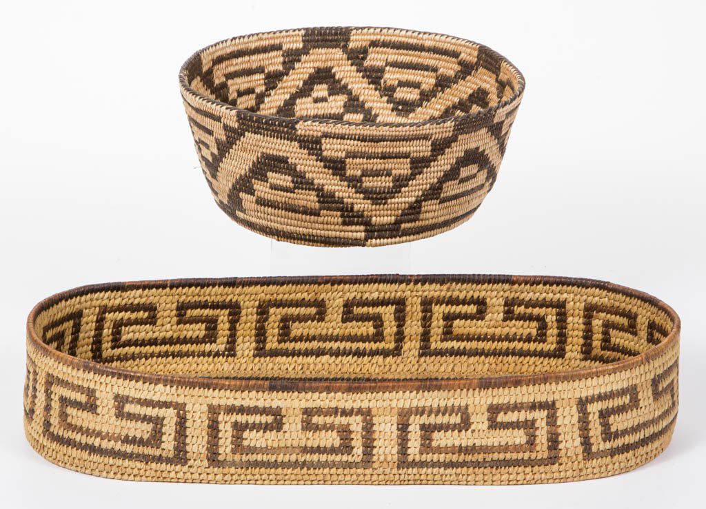 NATIVE AMERICAN PIMA / PAPAGO COILED BASKETS, LOT OF (1 of 3)
