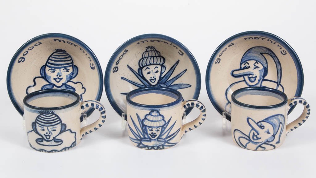 DORCHESTER POTTERY TABLE ARTICLES, LOT OF SIX (1 of 1)