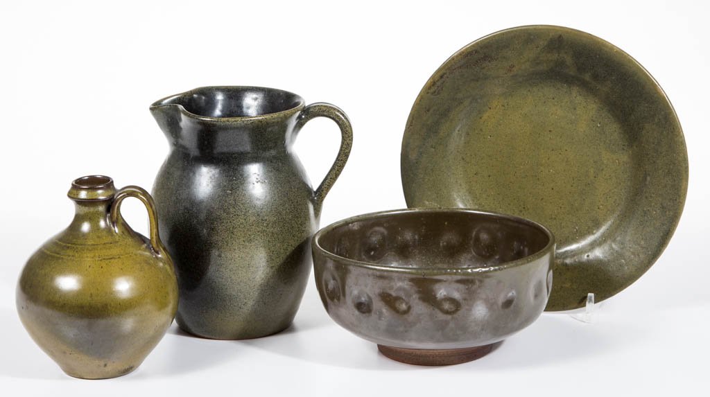 JUGTOWN, NORTH CAROLINA STONEWARE ARTICLES, LOT OF FOUR (1 of 1)