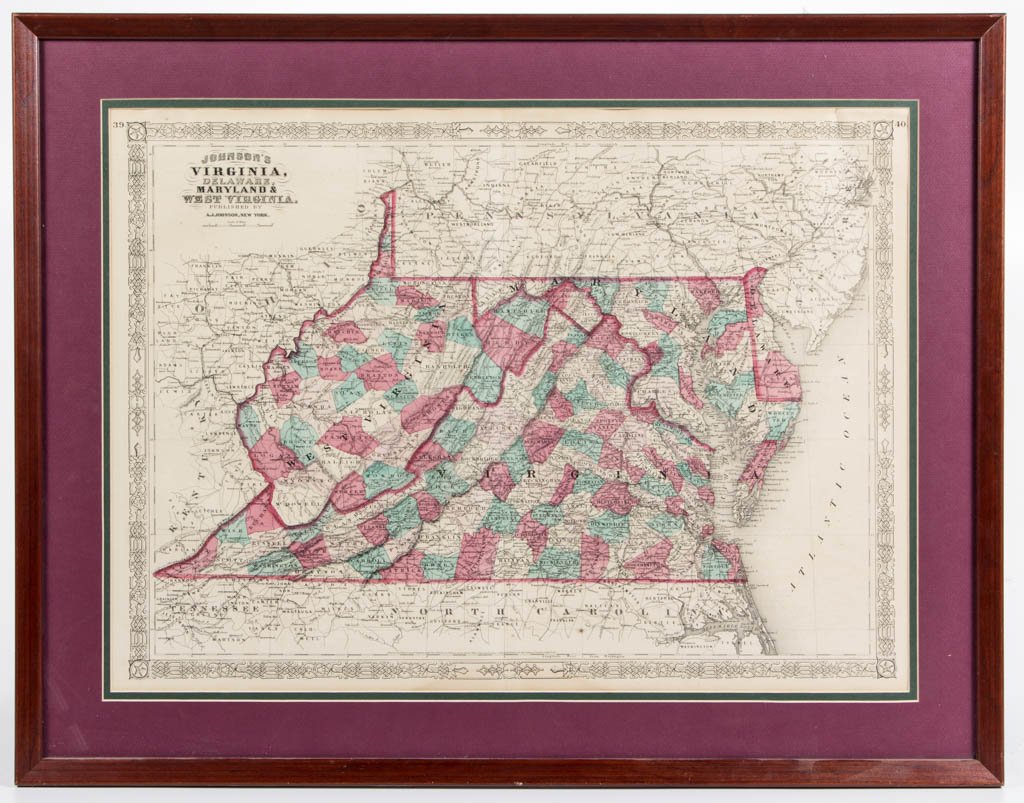 ALVIN JEWETT JOHNSON (AMERICAN, 1827-1884) MAP OF (1 of 2)