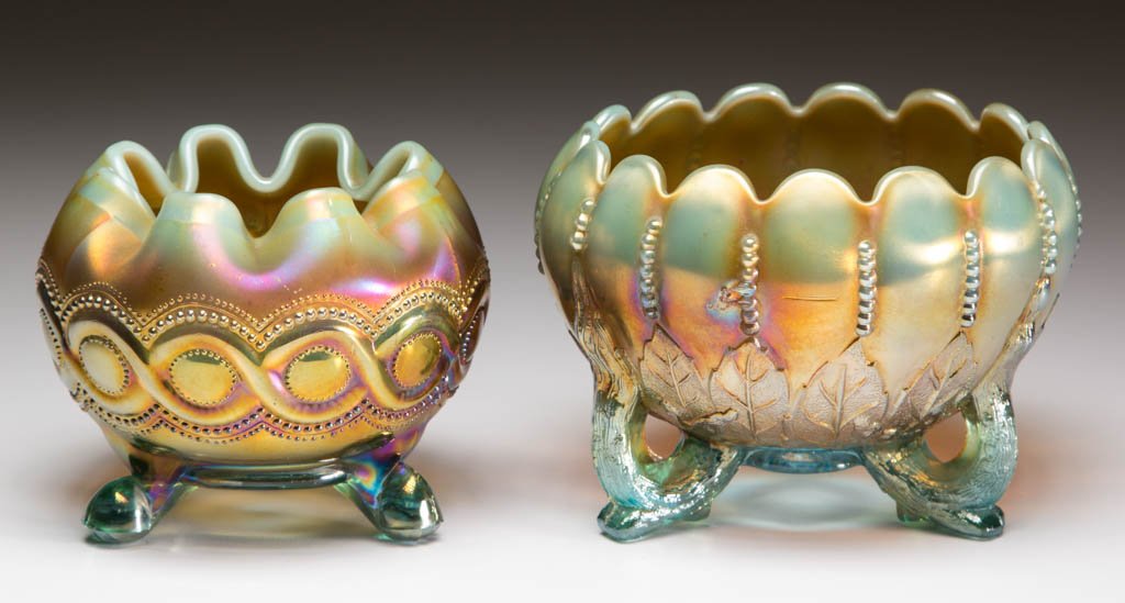 ASSORTED NORTHWOOD CARNIVAL GLASS ROSE BOWLS, LOT OF (1 of 1)