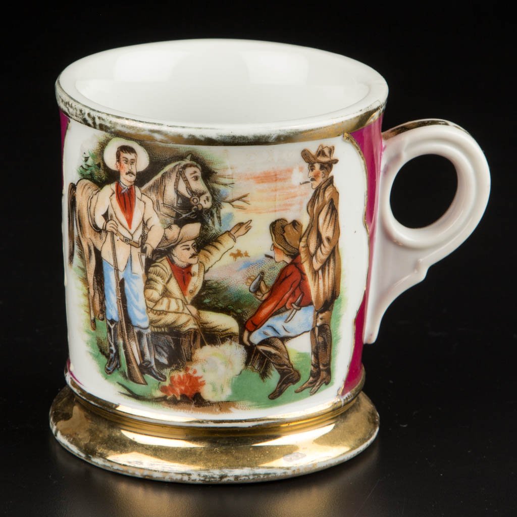 COWBOYS / WESTERN TRACKERS SHAVING MUG (1 of 1)