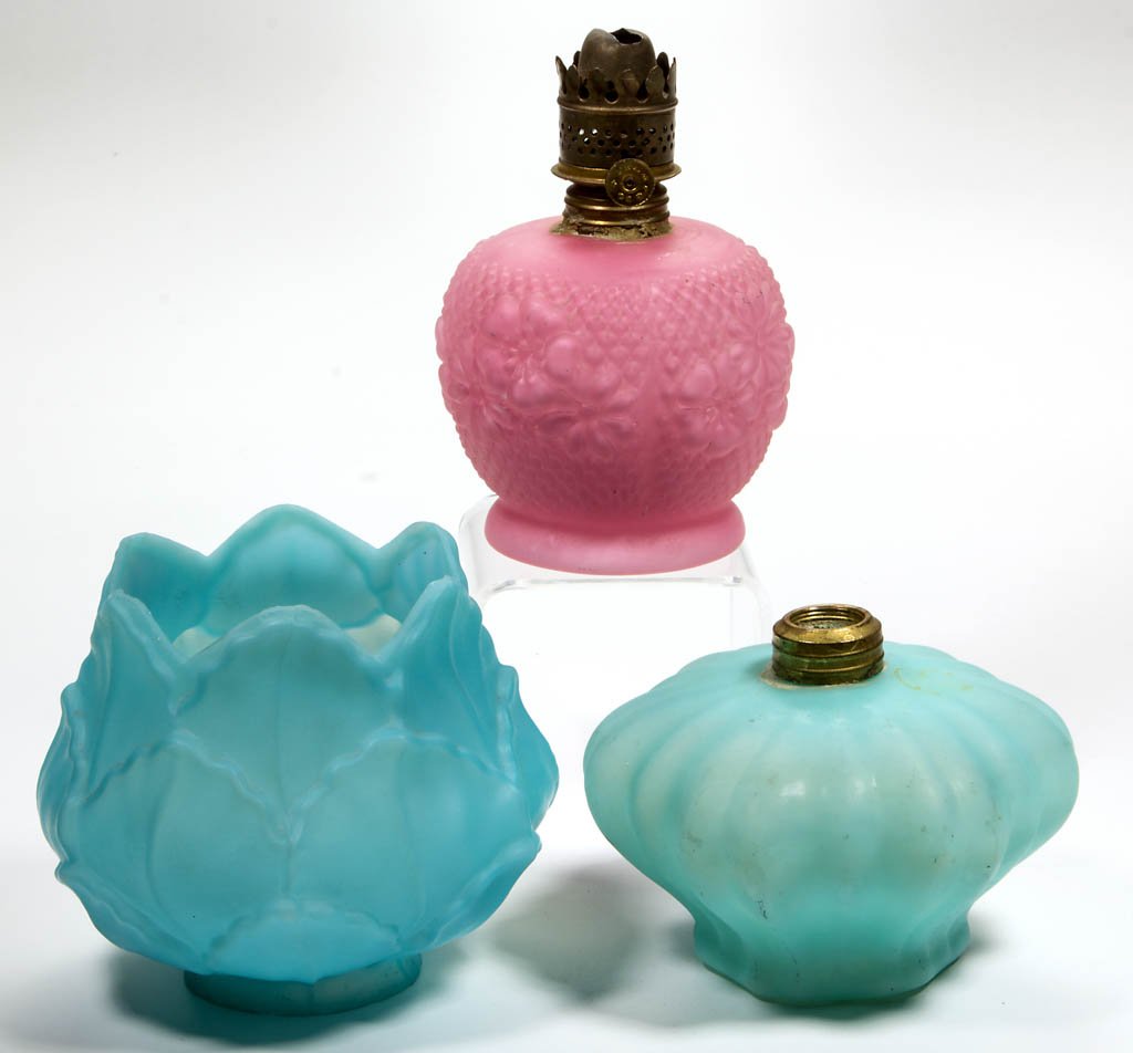 ASSORTED MINIATURE LAMP PARTS, LOT OF THREE (1 of 1)