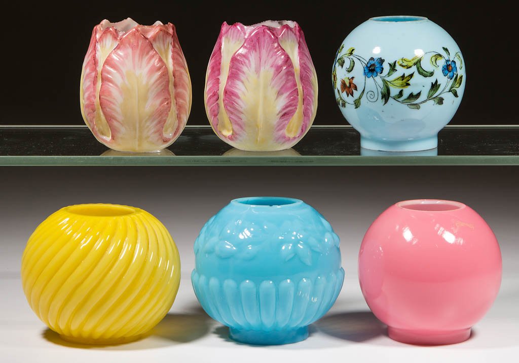 ASSORTED PATTERN MINIATURE LAMP SHADES LOT OF SIX (1 of 1)