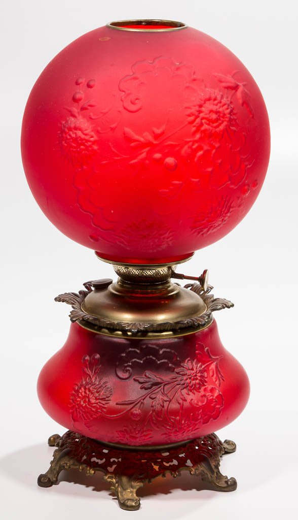 PITTSBURGH CHRYSANTHEMUM KEROSENE PARLOR LAMP (1 of 1)