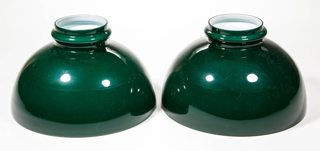 EMERALITE NEAR PAIR OF STUDENT LAMP SHADES (1 of 1)