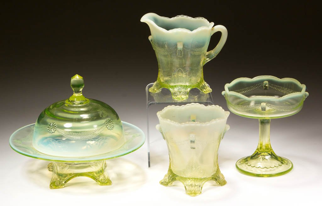 SWAG WITH BRACKETS TABLE ARTICLES, LOT OF FOUR (1 of 1)