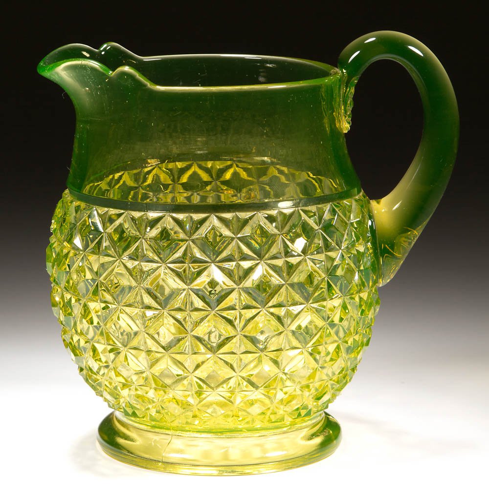 UNIDENTIFIED PRESSED DIAMOND PATTERN WATER PITCHER (1 of 1)