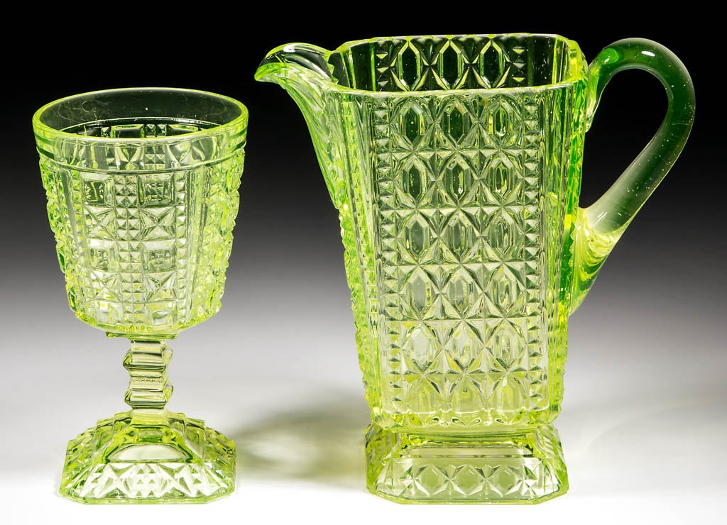 VALENCIA WAFFLE / ADAMS NO. 85 DRINKING ARTICLES, LOT (1 of 1)