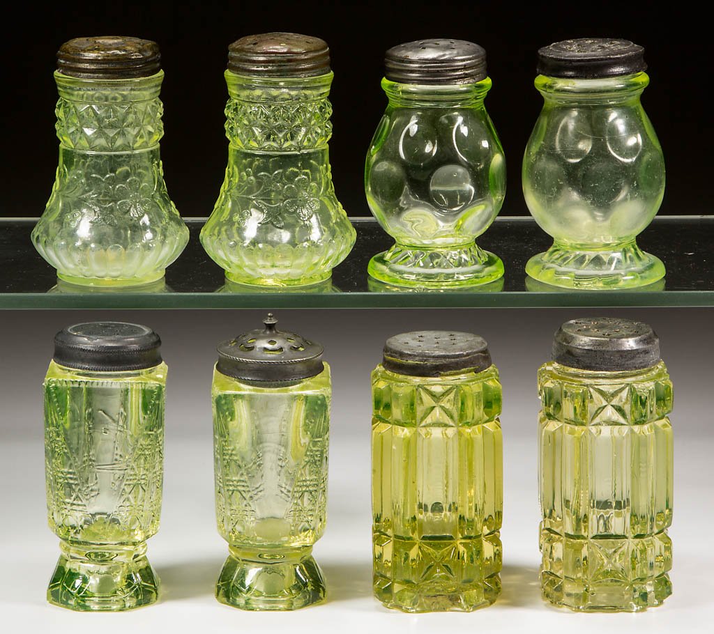 ASSORTED EAPG SALT AND PEPPER SHAKERS, LOT OF EIGHT (1 of 1)