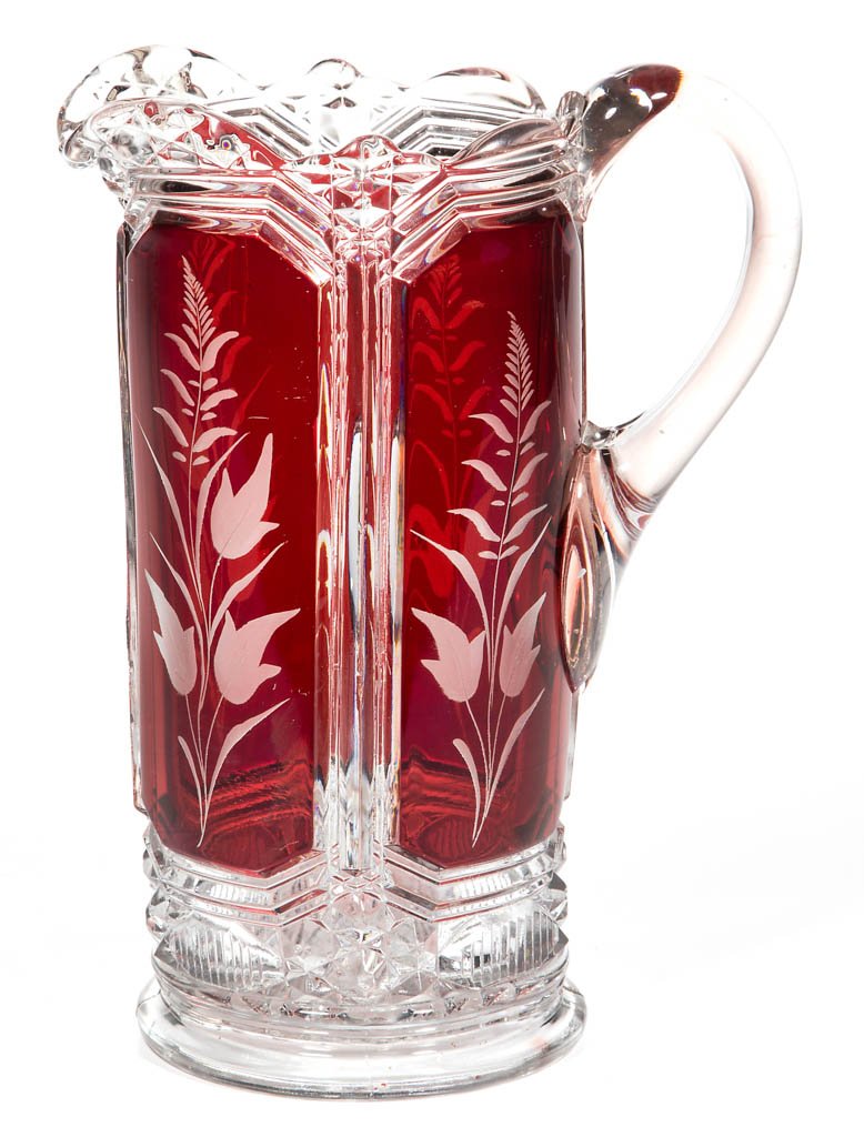 BUNGALO - RUBY-STAINED WATER PITCHER (1 of 1)