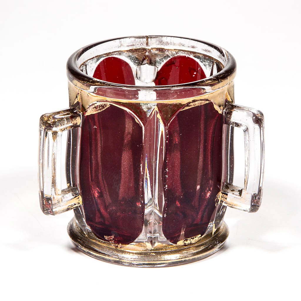 HALL OF MIRRORS - RUBY-STAINED TOOTHPICK HOLDER (1 of 1)