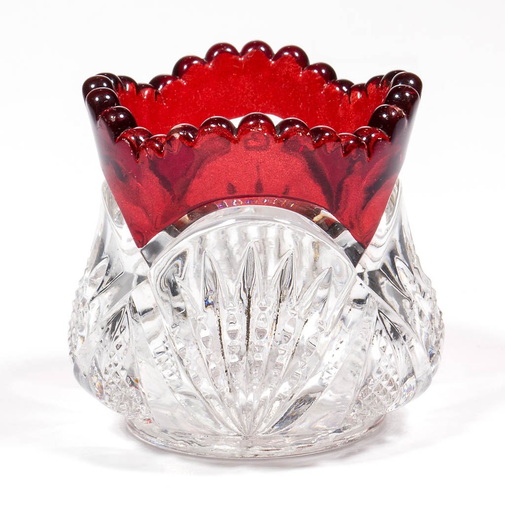 HEISEY NO. 1255 / PINEAPPLE AND FAN - RUBY-STAINED (1 of 1)