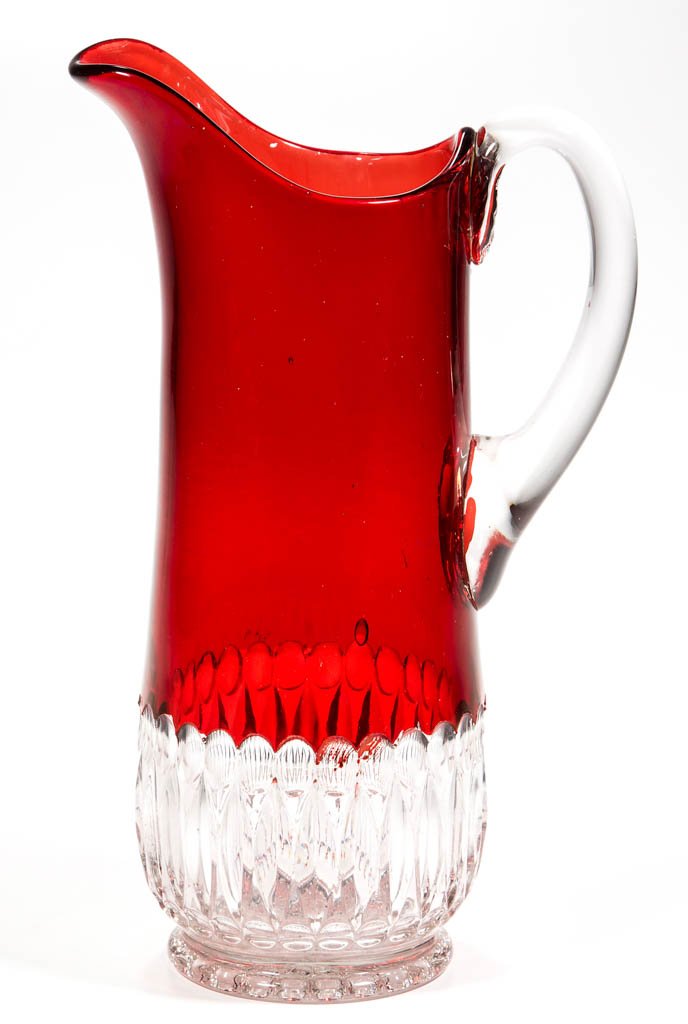 HOBBS NO. 341 / MARIO - RUBY-STAINED WATER PITCHER (1 of 1)