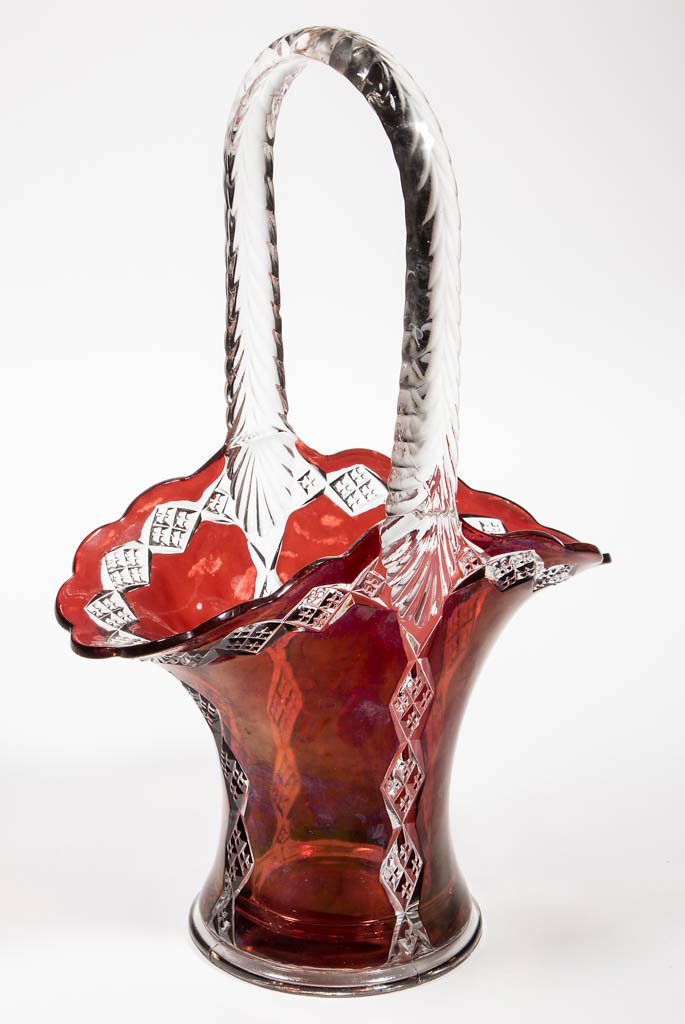 IMPERIAL NO. 1 / THREE-IN-ONE - RUBY-STAINED BASKET (1 of 1)