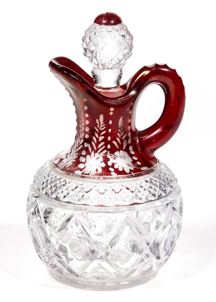 IMPERIAL NO. 160 / CAPE COD - RUBY-STAINED CRUET (1 of 1)