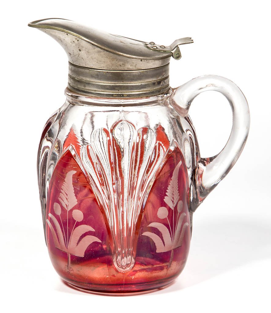 MILLARD - RUBY-STAINED SYRUP PITCHER (1 of 1)
