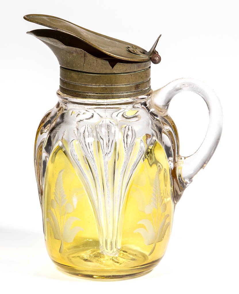 MILLARD - AMBER-STAINED SYRUP PITCHER (1 of 1)