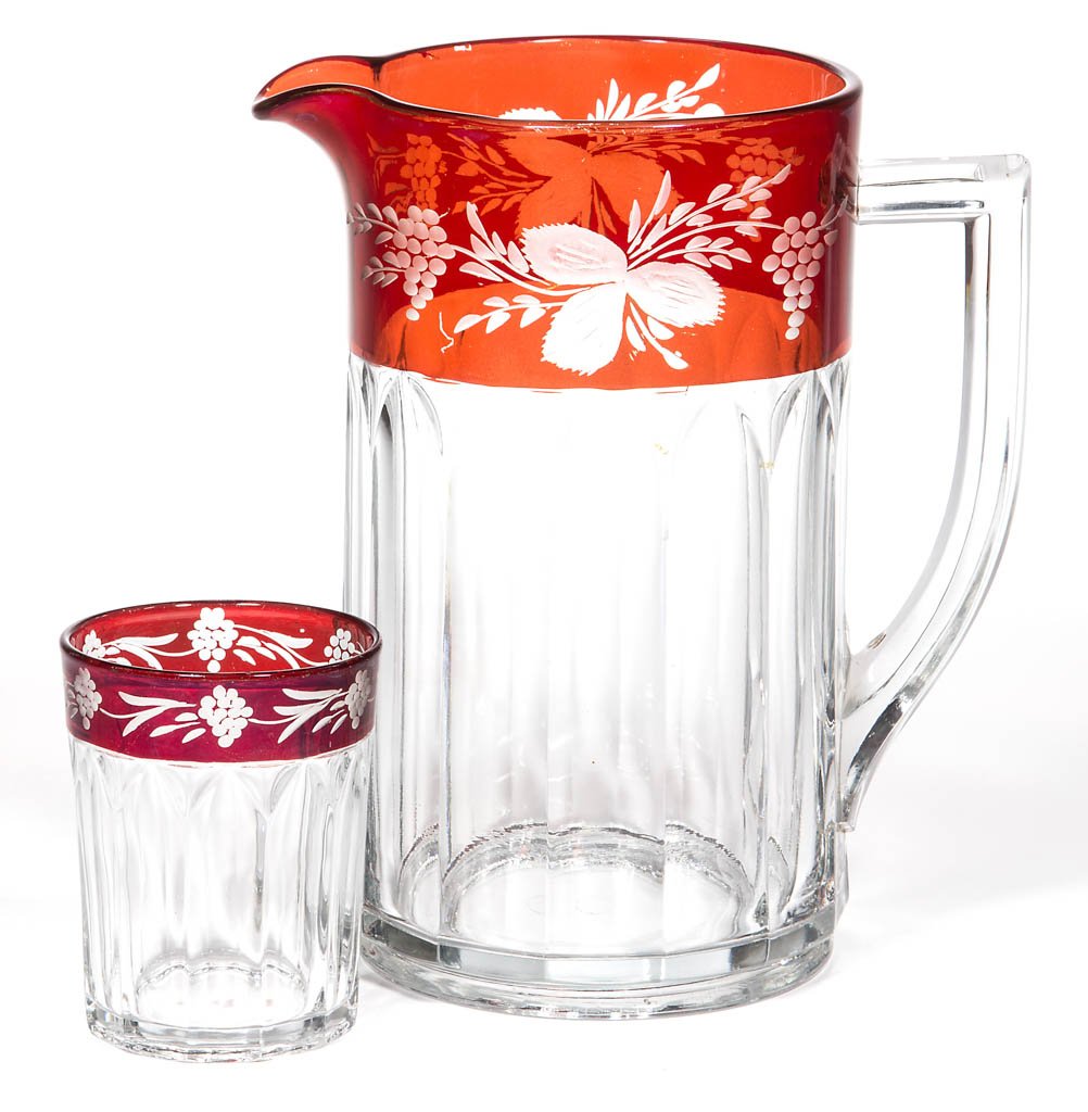 NEW MARTINSVILLE NO. 97 / OLD COLONY - RUBY-STAINED (1 of 1)