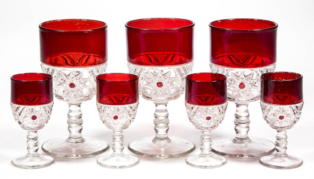 ROBINSON'S PURITAN - RUBY-STAINED DRINKING ARTICLES, (1 of 1)