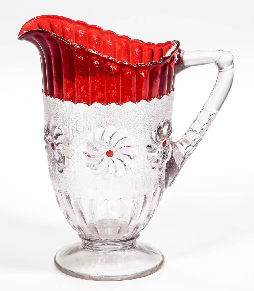 ROMAN ROSETTE - RUBY-STAINED MILK PITCHER (1 of 1)